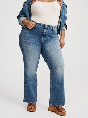 Torrid high rise straight fit denim jeans - Sonoran blue